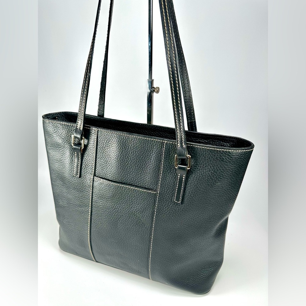 Dooney & Bourke Lexington Pebble Grain Black Leather Tote Bag - Picture 8 of 16